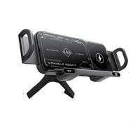 Support de téléphone à rabat sans fil pour Samsung Z Fold - 15 W - Charge rapide - Support de voiture - Fixation automatique - Pour grille d'aération, tableau de bord et pare-brise - Argenté