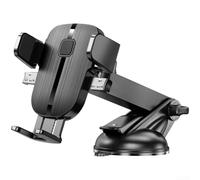 Support de téléphone à serrage automatique pour grille d'aération de voiture avec articulation rotative, bras extensible et large gamme de compatibilité de taille (B)