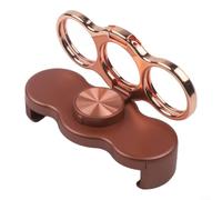 Support de téléphone à trois doigts avec clip arrière magnétique pour une prise en main sûre et une visualisation mains libres - Alliage de zinc 8 x 3,6 x 2,5 cm (rose dorée)