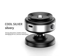 Support de téléphone à ventouse pour voiture avec rotation à 360 degrés pour angle de vue réglable et fixation stable (argent)
