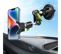 Support de téléphone à Ventouse Rotatif à 360° Universel pour Tableau de Bord de Voiture, Pare-Brise, Toit ouvrant (Noir)