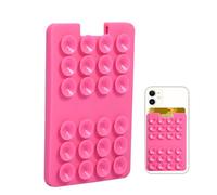 Support de téléphone à ventouse - Support adhésif en silicone pour carte de téléphone - Fournitures de maintien puissantes pour mur, douche, miroir et fenêtre