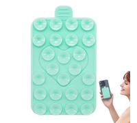 Support de téléphone à ventouse | Support de téléphone double face antidérapant Love - Accessoire adhésif en silicone réglable, étui portable à ventouse puissante pour appels vidéo, diffusion en