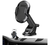 Support De Téléphone À Vide - Support D'aspiration Solide, Poignée Réglable | Accessoire De Tableau De Bord De Voiture | Berceau D'appareil Mobile Sécurisé, Conception De Bras Rotatif, Outil D'install
