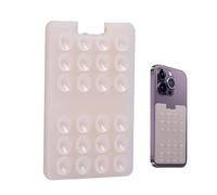 Support de téléphone adhésif en silicone - Porte-cartes à ventouse puissant avec une adsorption puissante - Support mural pour téléphone portable - Organisateur de portefeuille pour hommes et femmes