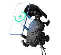 Support de téléphone anti-vibration - Support pour smartphone de moto - Support lourd 12 V - Articulation rotative réglable - Sans rembourrage en silicone - Ajustement universel pour vélo électrique
