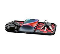 Support de téléphone antidérapant pour voiture, tapis de rangement avec numéro de stationnement, support de téléphone rotatif à 360 degrés, pour véhicule, camion, lunettes de , clés