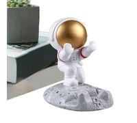 Support De Téléphone Astronaute, Figurine d'homme De l'espace en Plastique, Cadeau Créatif | Décoration De Bureau pour Maison & Office, Couleur De Masque Aléatoire Or Argent | Ornement Décoratif pour