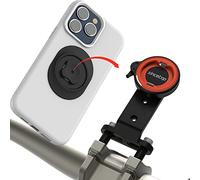 Support de téléphone avant pour vélo de montagne, support de téléphone portable pour potence de vélo, support de téléphone en aluminium étendu pour vélo VTT vélo de route, pince de smartphone intégrée ultra verrouillable pour iPhone et Android