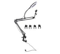 Support de téléphone avec anneau lumineux LED pour bureau avec pince pour extension de cils, manucure et beauté