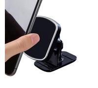 Support de téléphone avec aspiration magnétique - Base de montage en métal compacte de 8 cm, support rotatif flexible, support magnétique sécurisé, pince de smartphone réglable, support de voiture