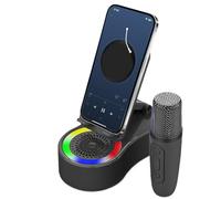 Support De Téléphone Avec Haut-parleur - Chargeur Sans Fil ,Lumières LED, Gadgets Technologiques Pour Douche Voiture Bureau Fête Camping Voyage