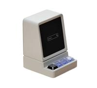 Support de téléphone avec haut-parleur | montage mobile avec audio sans fil | support de téléphone en forme d'ordinateur rétro avec haut-parleur à induction et lumière RVB pour la maison et le bureau