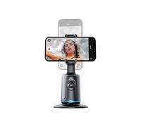 Support de téléphone avec suivi automatique du visage, rotation rapide à 360, stabilisateur pour iPhone ou Android - Noir