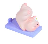 Support de téléphone avec un adorable motif de cochon pour la maison ou le bureau, accessoire de bureau animalier en résine, décoration de bureau