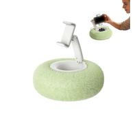 Support de téléphone, bol à collation moelleux, support de téléphone et de collation, clip rotatif à 360° réglable et bras pliable à 180°, pour smartphone et tablette (vert-1)