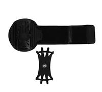 Support de téléphone Brassard Poignet Réglable 180 ° Rotation Amovible Bracelet pour Courir Jogging Vélo Sport Compatible avec 6.6in Téléphones Léger Respirant Silicone Nylon (Noir)