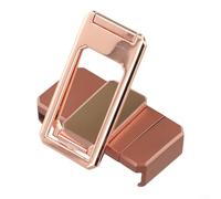 Support de téléphone compact en métal réglable à 360 degrés avec clip arrière pliable et angles de vue multi-positions (or rose)