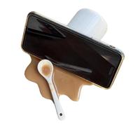 Support de téléphone de bureau | Spilled Coffee Design Desktop Phone Holder Dock | Mobile Phone Berceau Bureau Accessoires pour les films Enregistrement vidéo Streaming Reading Tablets