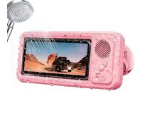 Support de téléphone de douche - Boîtier étanche et support rotatif à 360° avec haut-parleur | Support mural et miroir pour salle de bain, tableau de bord, ventilation, pare-brise