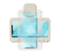 Support de téléphone de douche étanche, support mural à ventouse rotatif à 360° avec haut-parleur, support de douche ultra fin pour smartphone | pour salle de bain, cuisine, chambre à coucher, dortoir