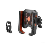 Support de téléphone de moto pour guidon de vélo avec matériau en silicone absorbant les chocs, compatible avec les smartphones de 4, 7, 7, 2", libération rapide à une main (orange)