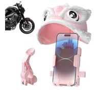 Support de téléphone de moto,Support de téléphone de moto,Support de téléphone de poignée stable et imperméable avec chapeau en forme de lion | Support de téléphone, support de navigation
