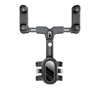 Support de téléphone de voiture à 360 degrés, support de téléphone pour rétroviseur, support rotatif pour téléphone portable, noir, 15 x 25 x 8,2 cm, accessoires de vue arrière pour naviguer, regarder
