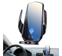 Support de téléphone de voiture à serrage automatique - Chargeur de téléphone sans fil - Structure en J - Outil de maintien de téléphone pour sortie d'air, pare-brise et tableau de bord