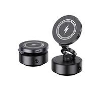 Support de téléphone de voiture à ventouse électrique D1, rotatif multi-angles, avec charge sans fil et fixation magnétique pour smartp