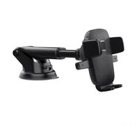 Support de téléphone de voiture à ventouse, support fixe rétractable, 360 | Rotatif, poignée en silicone antidérapant, matériau ABS de qualité, pour pare-brise, tableau de bord, montage pour smartphone