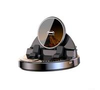 Support de téléphone de voiture avec chargement sans fil 15 W et rotation à 360 degrés, équipé d'une base antidérapante pour plus de stabilité sur la route