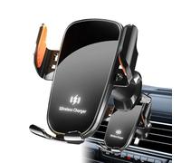 Support de téléphone de voiture avec chargement sans fil - Support pour téléphone, accessoire de charge rapide | Tableau de bord réglable ventilation air coupe-vent support mobile pour tous les
