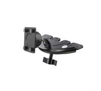 Support de téléphone de voiture avec fente CD pour écran CarPlay - Angle réglable - Support discret en métal ABS pour tableau de bord - Noir