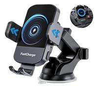 Support de téléphone de voiture avec fonction de charge, chargeur rapide sans fil Qi, accessoire de fixation inductive 15 W pour grille d'aé