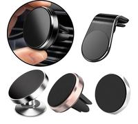 Support de téléphone de voiture magnétique en métal, mini clip d'aération, support de téléphone de voiture super magnétique, support de téléphone portable pour iPhone 12, 13, Samsung, Huawei B-3