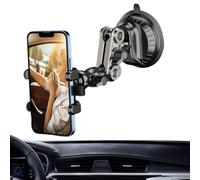 Support de téléphone de voiture pour photographie, support de téléphone avec base ventouse puissante, support de téléphone polyvalent, anti-secousses, accessoires de tableau de bord de voiture pour