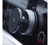 Support de téléphone de voiture pour smartphone - Support ventouse rotatif à 360° - Construction ABS - Noir ou blanc - Compatible avec tableau de bord plat et pare-brise (A)