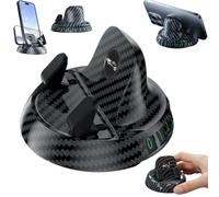 Support de téléphone de voiture rotatif à 360 degrés, mise à niveau 2026, antidérapant, rotatif, angle de réglage de l'écran horizontal et vertical, adapté pour la navigation de voiture sur le tableau