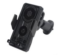 Support de téléphone de voiture sans fil 15 W avec ventilateur de refroidissement, capteur infrarouge magnétique, tableau de bord, grille d'aération compatible pour iPhone et Samsung