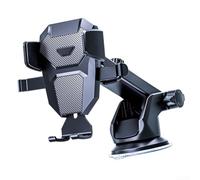 Support de téléphone de voiture, support à ventouse avec bras d'extension | Support de pare-brise rotatif à 360 degrés pour tableau de bord, poignée antidérapante en silicone pour smartphone