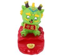 Support de Téléphone Dragon en Résine, Petit Modèle Décoratif Vert | Ornement de Bureau, Forme de Dragon Amulette, Finition Soignée, Présent du Nouvel An