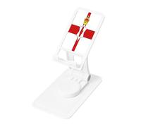 Support de téléphone drapeau de l'Irlande du Nord, support de bureau réglable pour iPhone et tous les téléphones, rotation à 360°, pliable intégré, base carrée