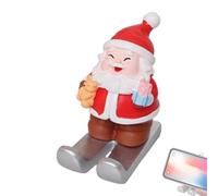 Support de téléphone du Père Noël - Support de Noël pour smartphone | Suport de téléphone portable en résine avec base stable | Supprt de télphone festif idéal pour smartphones, tablettes, décorati