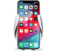 Support de téléphone Dunlop avec technologie de recharge sans fil Qi - pivotant à 360º - noir/argenté