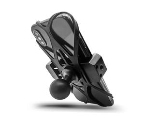 Support de téléphone en alliage d'aluminium avec adaptateur de tête sphérique de 25 mm compatible avec les supports RAM de taille B et support de téléphone de vélo moto pour smartphone de 4,7 à 7,2