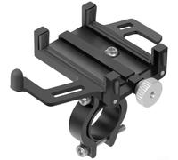 Support de téléphone en alliage d'aluminium pour vélo avec verrouillage à 5 | Poignée sécurisée à 5 griffes, aluminium CNC résistant aux chocs, support rotatif pour une navigation stable sur VTT et vélos