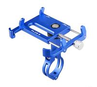 Support de téléphone en aluminium pour plus 6, support fixe en spirale avec verrou antivol, support rotatif à 360 degrés pour guidon de 22,2 à 31,8 mm, convient aux appareils de 8,9 à 15,7 cm (bleu)
