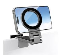 Support de téléphone en avion - Support de téléphone magnétique | Support de téléphone de pliable | Rotation à 360° | Support portable antidérapant en ABS + silicone pour filmer vlogging selfie