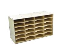 Support de téléphone en bois pour salle de classe et bureau 24 emplacements pour casier de téléphone et caddie vertical/horizontal pour écoles, gymnases, couleur beige